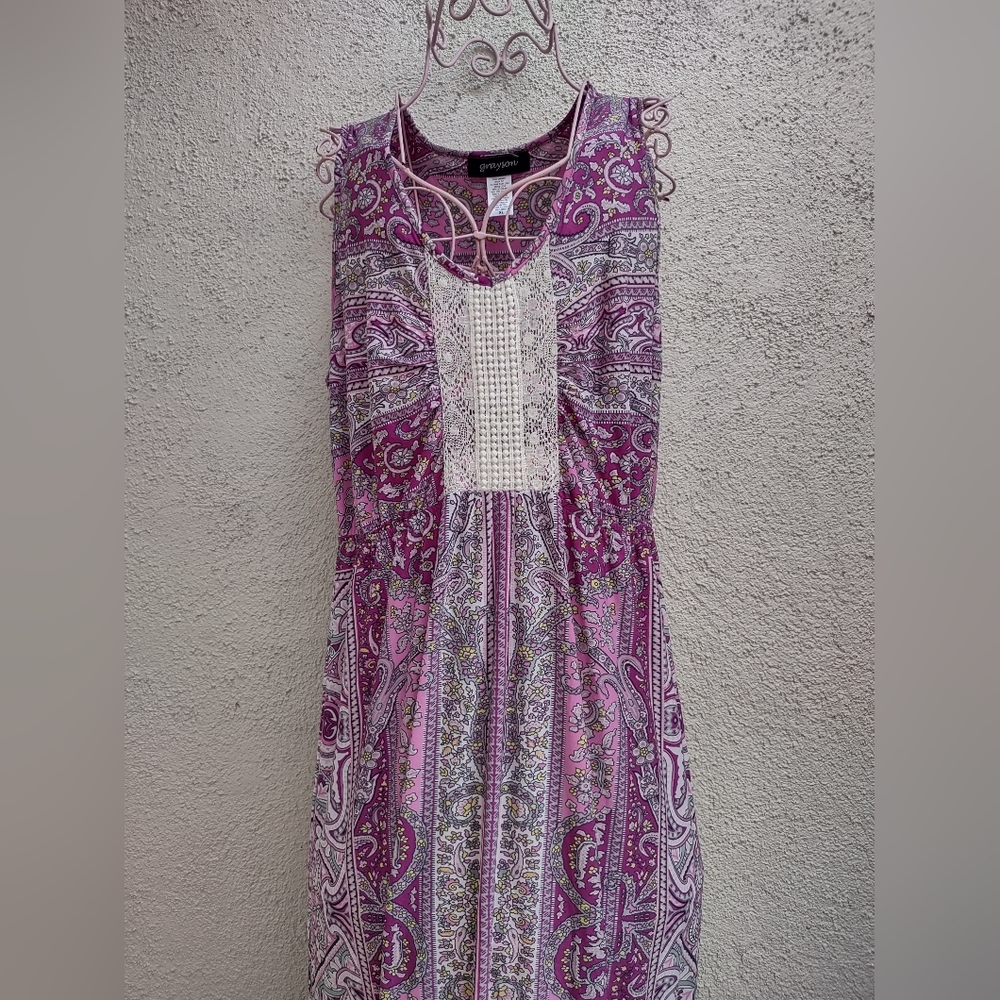 Grayson Sundress Maxi Summer Fashion Floral Paisley Cottagecore Hippie Pastel